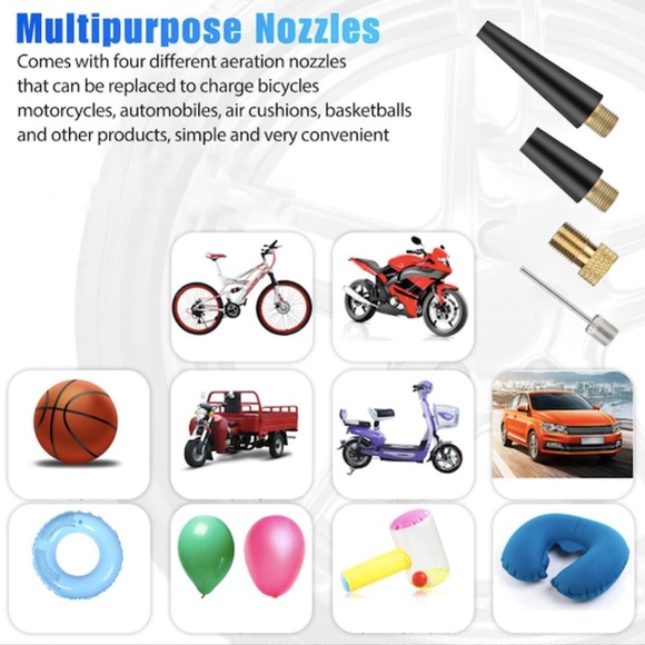 Digital Tire Inflator Portable Tire Compressor, Cordless Air Inflator LED Light - Picture 5 of 7